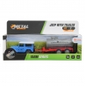 Jeep Car with Trailer Metal Model Scale 1:35 - 1:50 Farm Series Blue