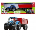 Trattore Farm Blu con Rimorchio Scala 1:32