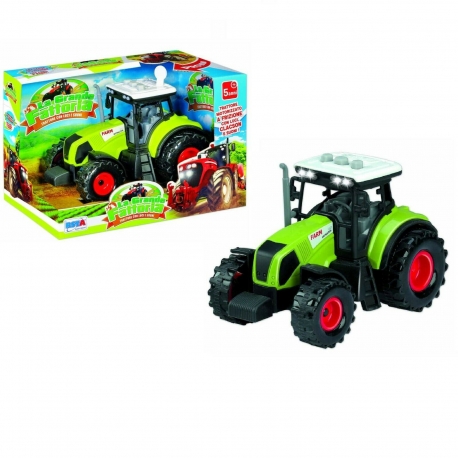 Trattore Farm Blu con Rimorchio Scala 1:32