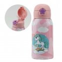 Teddy Bear Thermal Bottle 24/12 hours in Steel 500ml Automatic with Straw