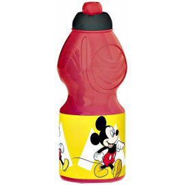 Red Mickey Mouse 400ml Resistant Plastic Bottle School, free time