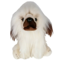 Pechinese Bianco Cane Cucciolo Peluche Luxury Serie-2 Alteza 26cm Originale