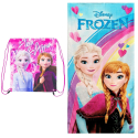 Frozen Anna Elsa Telo Mare Cotone 100% 70x140cm Bambina + Sacco 40x30cm