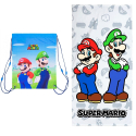 Super Mario and Luigi Beach Towel 100% Cotton 70x140cm Children + Bag 40x30cm