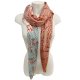 Elegante Sciarpa Plisse Misto Seta Sciale Foulard Donna Cerimonia