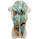 Elegant Silk Scarf pleated Shawl Foulard, Woman Shrug Ceremony