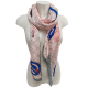 Elegant Silk Scarf pleated Shawl Foulard, Woman Shrug Ceremony