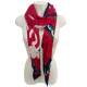 N°5 Bianco Elegante Sciarpa Plissettata Misto Seta Sciale Foulard Donna Cerimonia