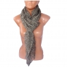 Marrone SCIARPA FOULARD Coprispalle Stola Uomo Donna Seta + Viscosa SF-01