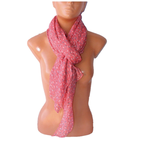 Rosa SCIARPA FOULARD Coprispalle Stola Uomo Donna Seta + Viscosa SF-01