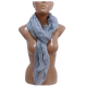 White Blue Four-leaf clover SCARF Foulard Shrug Man Woman Mixed Silk SQ1