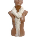 Beige Quadrifoglio SCIARPA Foulard Coprispalle Uomo Donna Misto Seta SQ1