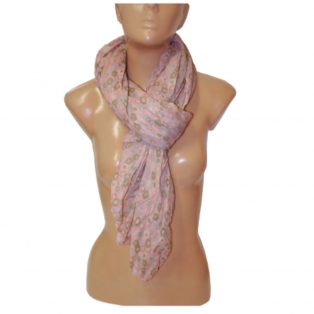 Pashmina Scarf Man & Woman patterned silk flowers