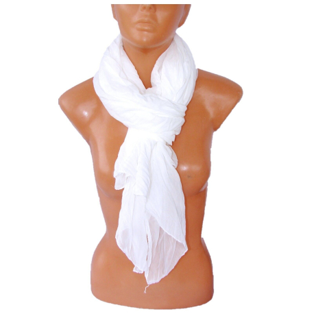 Nero Tinta Unita Crespa SCIARPA Scialle Foulard Coprispalle Misto Seta Unisex