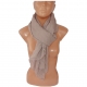 Brown Solid Color Crepe SCARF Shawl Foulard Shawl Silk Mixed Unisex