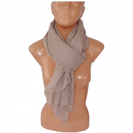 Rosa Tinta Unita Crespa SCIARPA Scialle Foulard Coprispalle Misto Seta Unisex