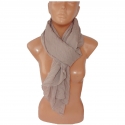 Brown Solid Color Crepe SCARF Shawl Foulard Shawl Silk Mixed Unisex