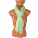 Tiffany Green Solid Color Crepe SCARF Shawl Foulard Shawl Silk Blend