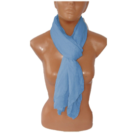 Verde Tiffany Tinta Unita Crespa SCIARPA Scialle Foulard Coprispalle Misto Seta