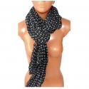 Black Stars Delicate SCARF Foulard Shrug Cotton Man Woman FS01