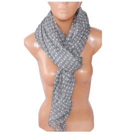 Green Stars Delicate SCARF Foulard Shrug Cotton Man Woman FS01