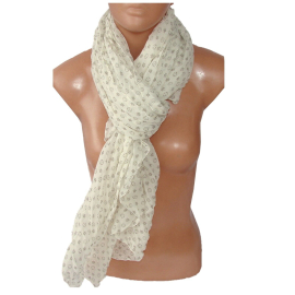Gray Stars Delicate SCARF Foulard Shrug Cotton Man Woman FS01