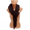 Black Red Stars Delicate SCARF Foulard Shrug Cotton Man Woman FS01