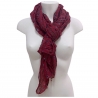 Rosso Scuro Figure Fiori SCIARPA Foulard Coprispalle Uomo Donna Misto Seta FF1