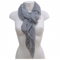 Grigio SCIARPA Foulard Coprispalle Gotico Uomo Donna Misto Seta SG1
