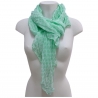 Green Circles SCARF Foulard Shrug Man Woman Mixed Silk Viscose FC1