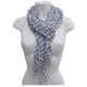 Bianco Cerchi SCIARPA Foulard Coprispalle Uomo Donna Misto Seta Viscosa FC1