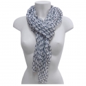 Bianco Cerchi SCIARPA Foulard Coprispalle Uomo Donna Misto Seta Viscosa FC1