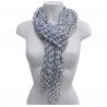 Bianco Cerchi SCIARPA Foulard Coprispalle Uomo Donna Misto Seta Viscosa FC1