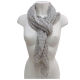 Beige Cerchi SCIARPA Foulard Coprispalle Uomo Donna Misto Seta Viscosa FC1