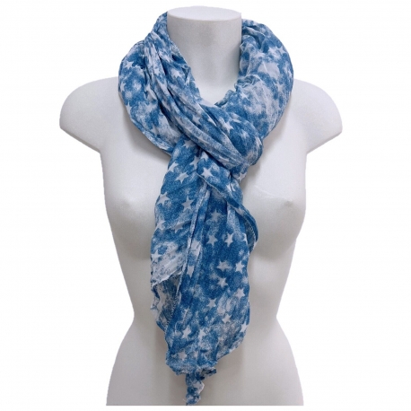 Nero Stella SCARF Foulard Shrug Man Woman Mixed Silk SS1