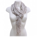 Beige Stella SCIARPA Foulard Coprispalle Uomo Donna Misto Seta SS1