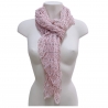 Pink Flowers and Circles SCARF Foulard Shrug Man Woman Mixed Silk SC1