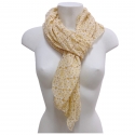 Yellow Flowers and Circles SCARF Foulard Shrug Man Woman Mixed Silk SC1