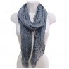 Grigio Scuro Figure SCIARPA Foulard Coprispalle Uomo Donna Misto Seta Cotone UM1