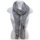 Grigio Figure SCIARPA Foulard Coprispalle Uomo Donna Misto Seta Cotone UM1