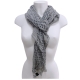 Grigio Figure SCIARPA Foulard Coprispalle Uomo Donna Misto Seta Cotone UM1