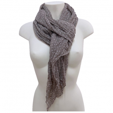 Delicata SCIARPA Foulard Coprispalle Uomo Donna Quadrifoglio Q2 Marroncino