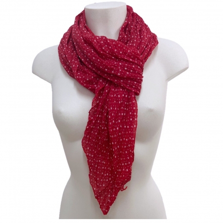Delicate SCARF Foulard Shrug Man Woman Four-leaf clover Q2 Brownish