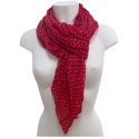 Delicate SCARF Foulard Shrug Man Woman Four-leaf clover Q2 Red