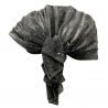 Elegante SCIARPA Plissettata Foulard Sciale Donna Coprispalle Cerimonia Argento
