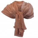 Elegant Pleated Scarf Scarf Shale, Women's Pink Ceremony Shrug
