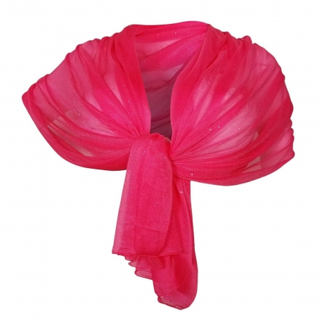 Elegante SCIARPA Plissettata Foulard Sciale, Donna Coprispalle Cerimonia Rosso Scuro