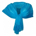Glitter Tinta Unita SCIARPA Scialle Foulard Donna Coprispalle Cerimonia Azzurro