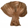 Tinta Unita Glitter SCIARPA Scialle Foulard Donna Coprispalle Cerimonia Beige