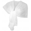 Tinta Unita Glitter SCIARPA Scialle Foulard Donna Coprispalle Cerimonia Bianco
